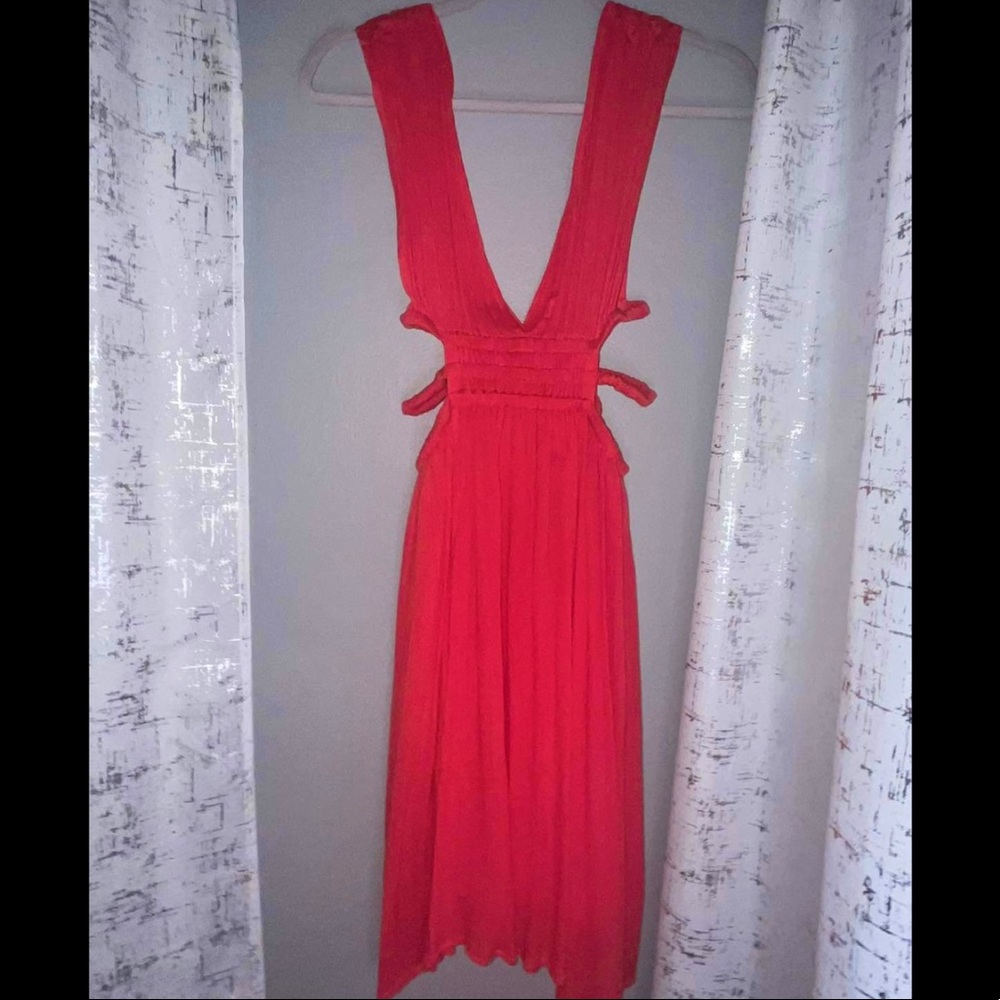 Pink open dress